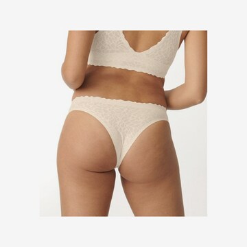 SLOGGI - Cueca 'Zero Feel Lace 2.0' em bege