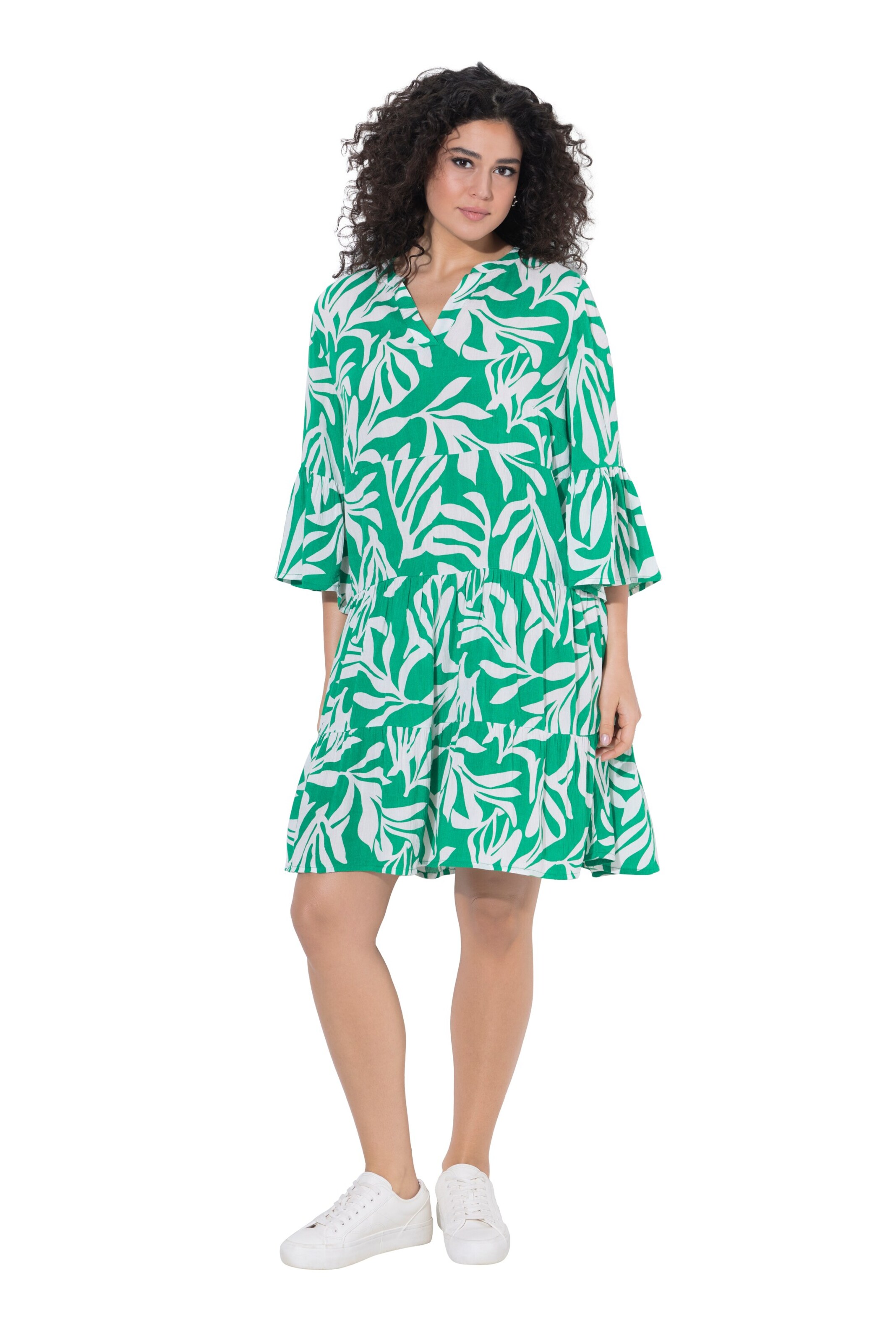 Ulla Popken Jurk in Groen: voorkant