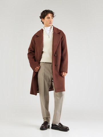 BOSS Black Tapered Pleat-front trousers 'C-Perin-251' in Beige