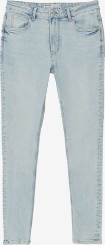 Bershka Regular Jeans in Blauw: voorkant