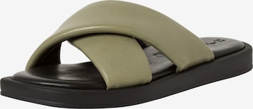 TAMARIS Mules in Green: front