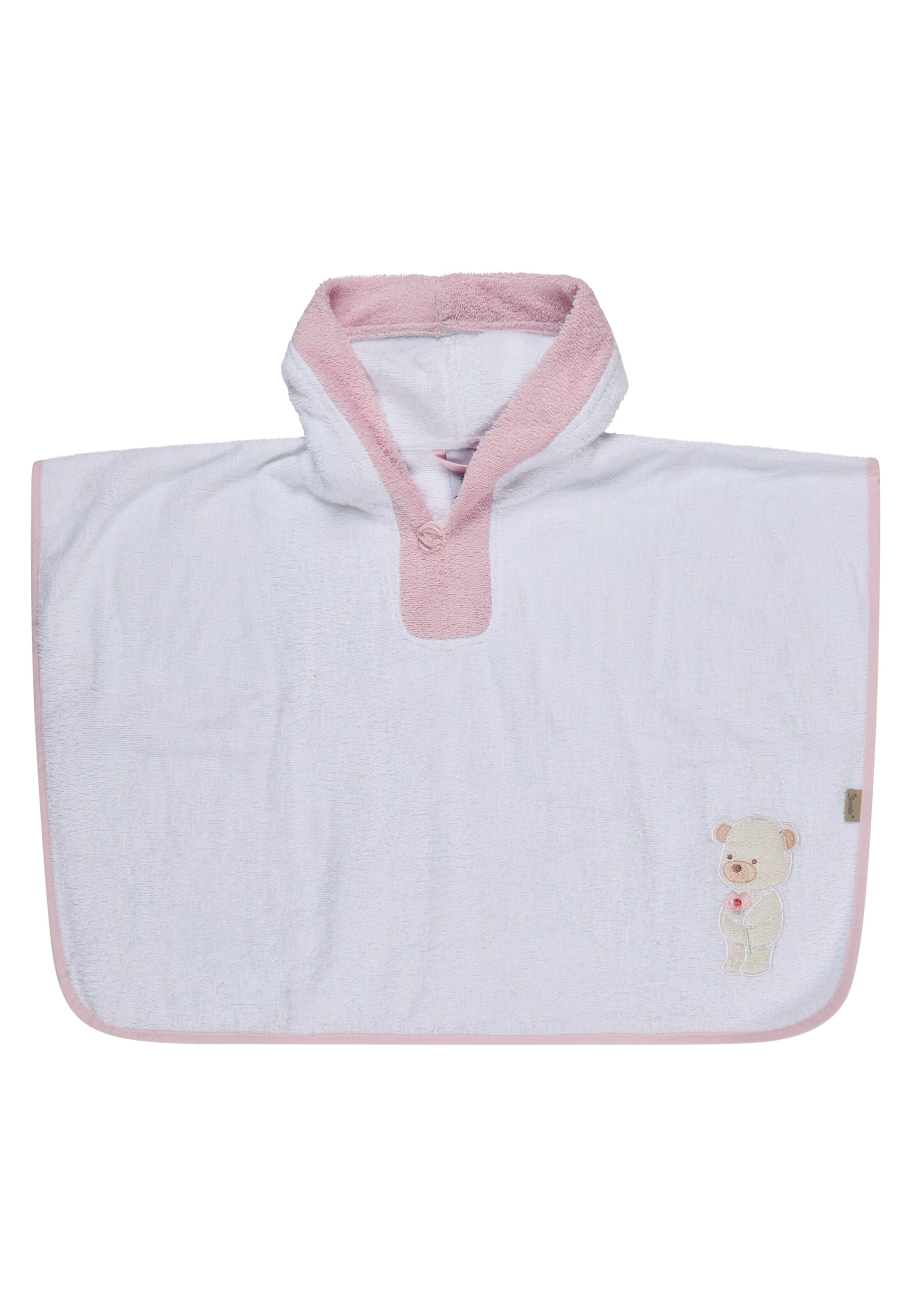 STERNTALER Bathrobe 'BÄR Betty' in White: front