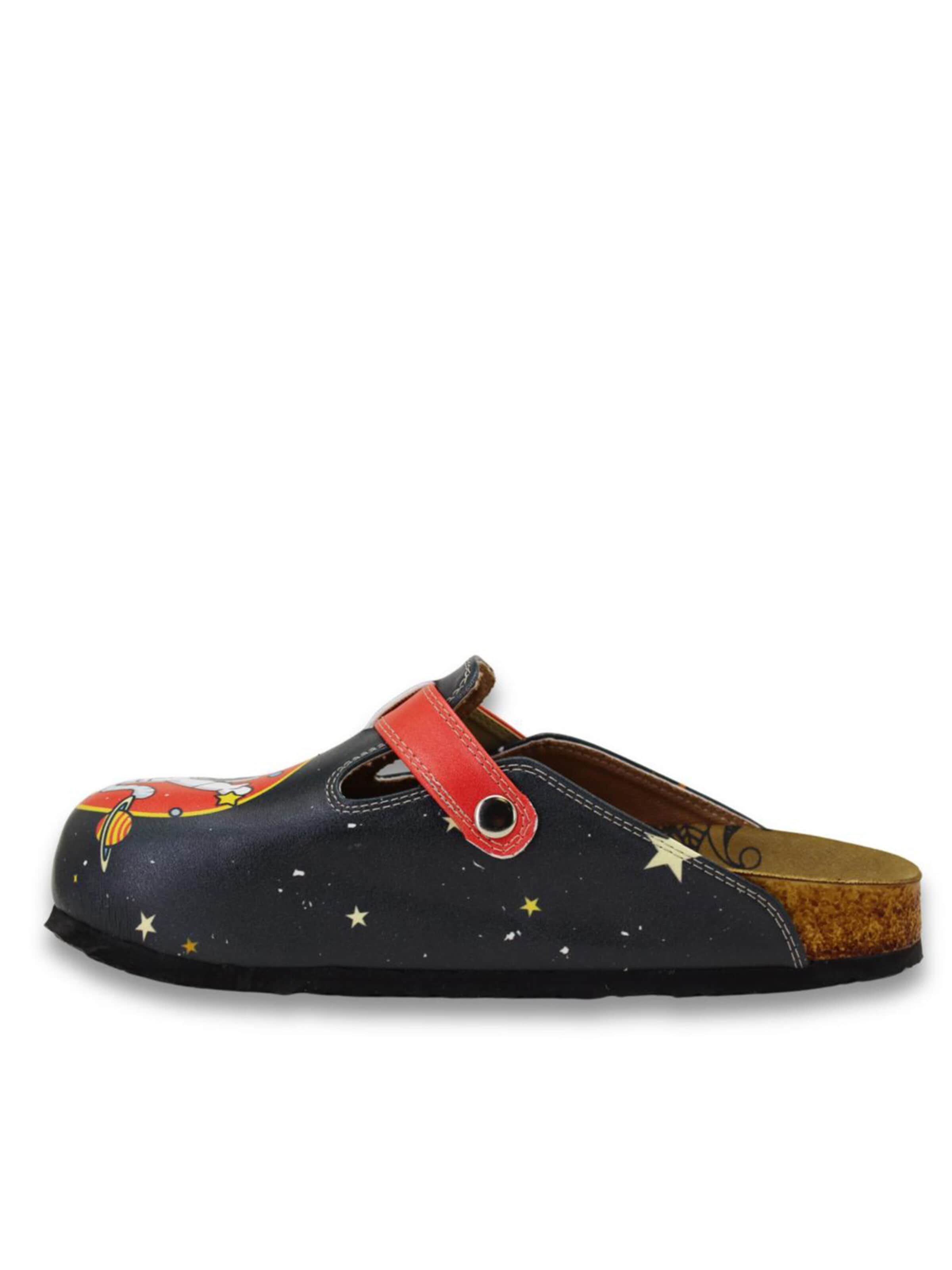 Goby Clogs 'Calceo'‌‌‌‌‌‌‌‌‌ in Schwarz: Vorderseite