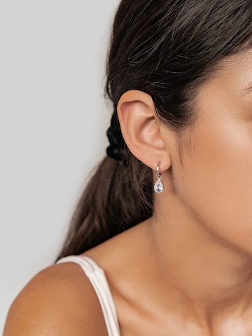 Orecchini 'June Birthstone' di Hey Happiness in argento: frontale