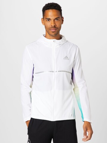 ADIDAS SPORTSWEAR Športna jakna 'Own the Run' | bela barva: sprednja stran