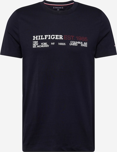 TOMMY HILFIGER Majica | nočno modra / rdeča / bela barva, Prikaz izdelka