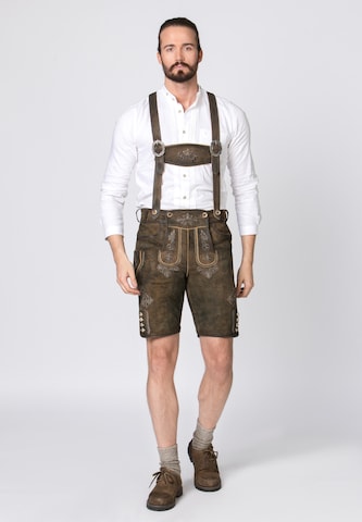STOCKERPOINT Slimfit Klederdracht broek 'Beppo4' in Bruin: voorkant