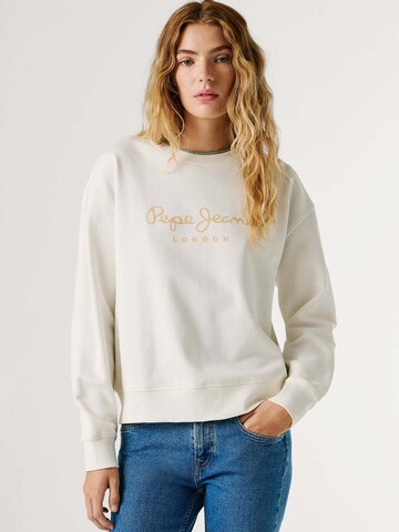 Pepe Jeans Sweatshirt 'Maty' in Wit: voorkant