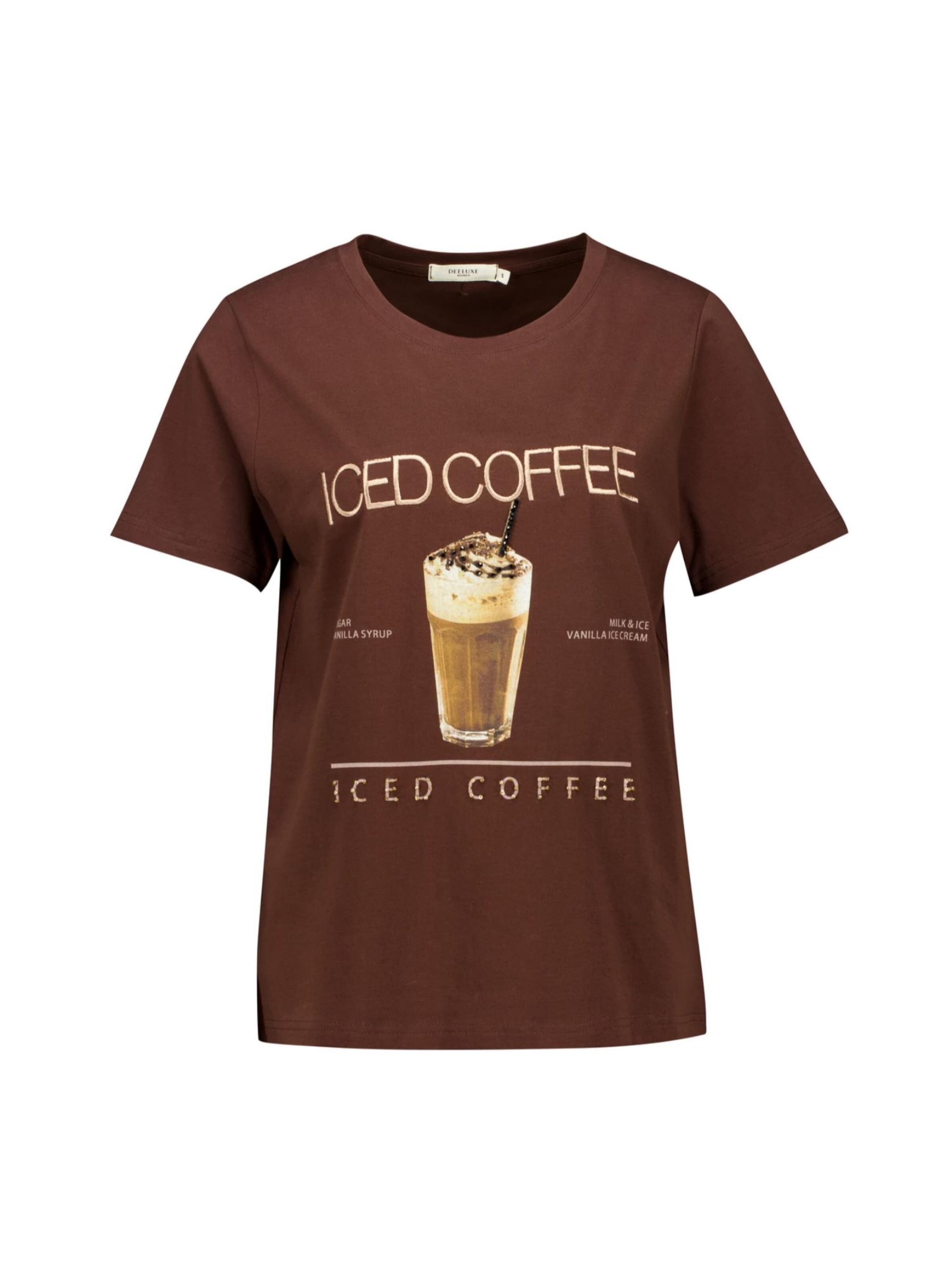 T-shirt Deeluxe en marron : devant
