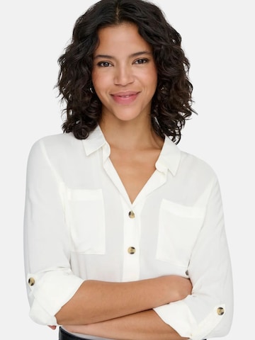 ONLY - Blusa 'ONLY ONLYASMIN SHIRT L/S WVN NOOS CAMICIA' en blanco