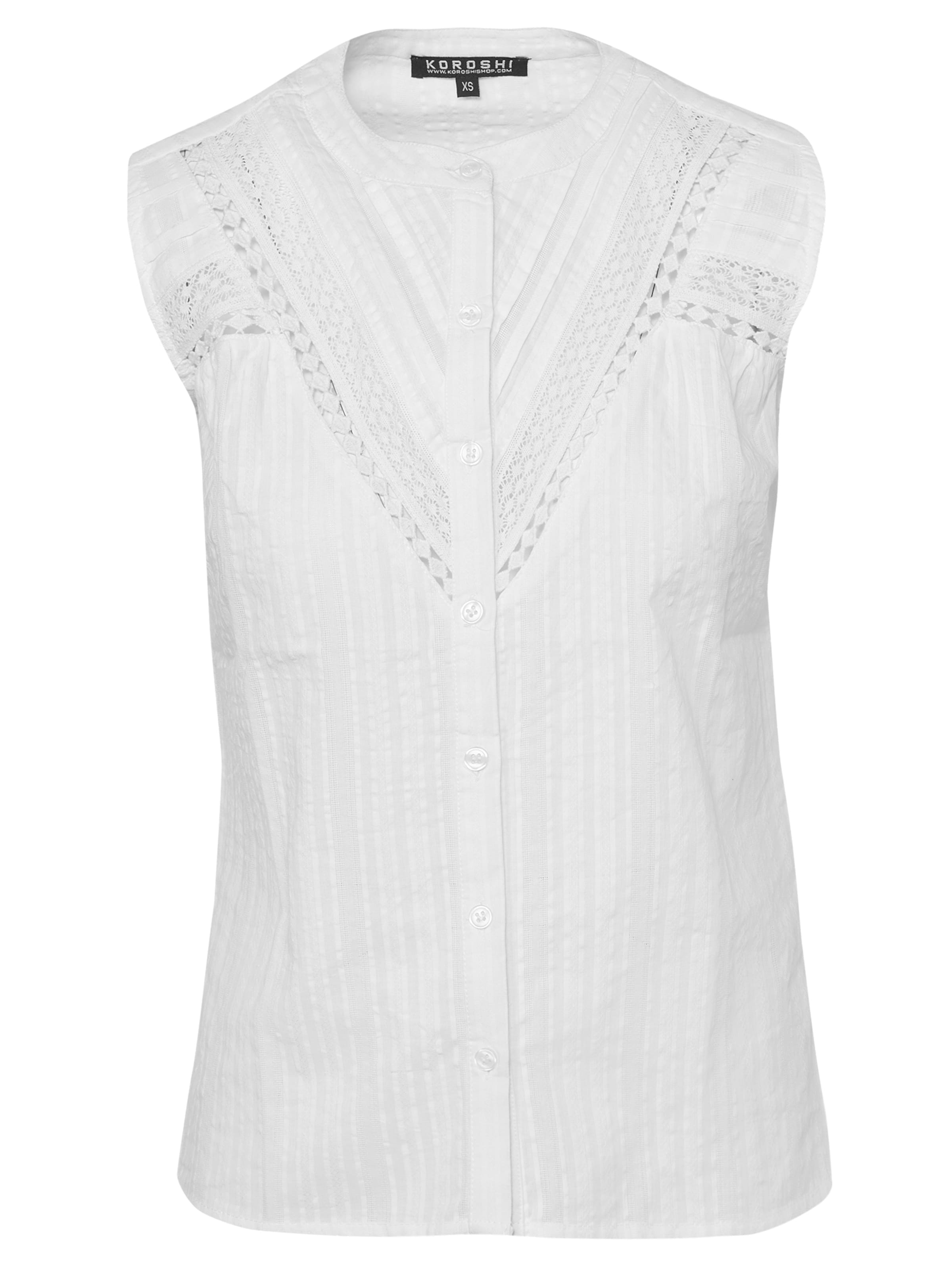 KOROSHI Blúzka - Biela: predná strana
