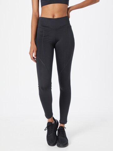 Skinny Pantalon de sport Reebok en noir : devant