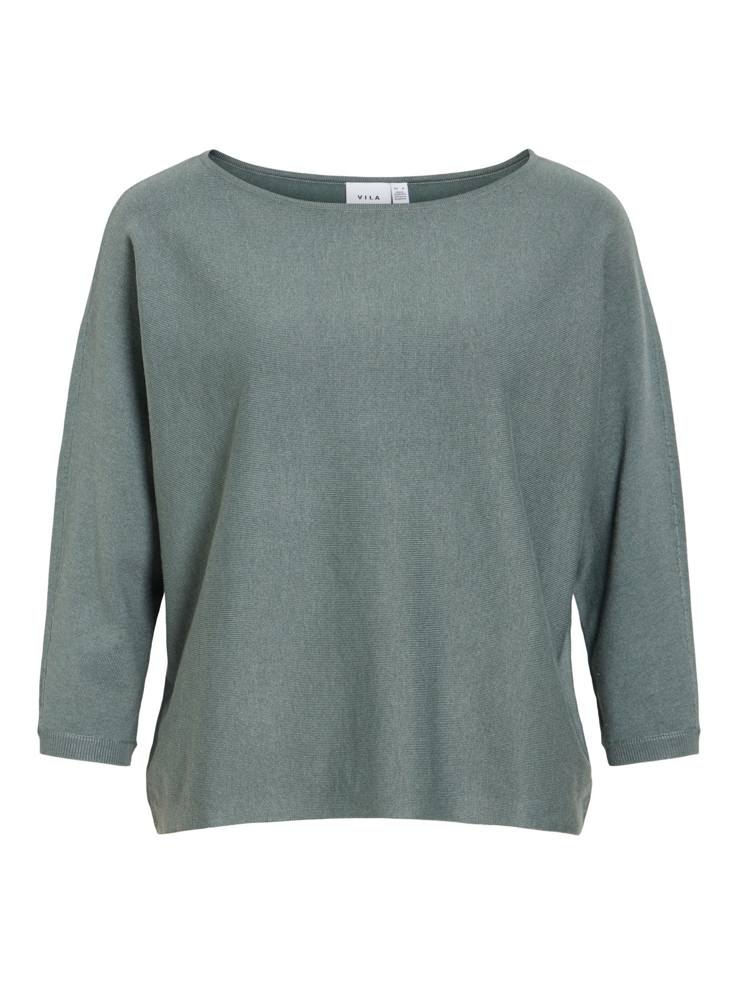 VILA Sweater 'VIMalu' in Green: front