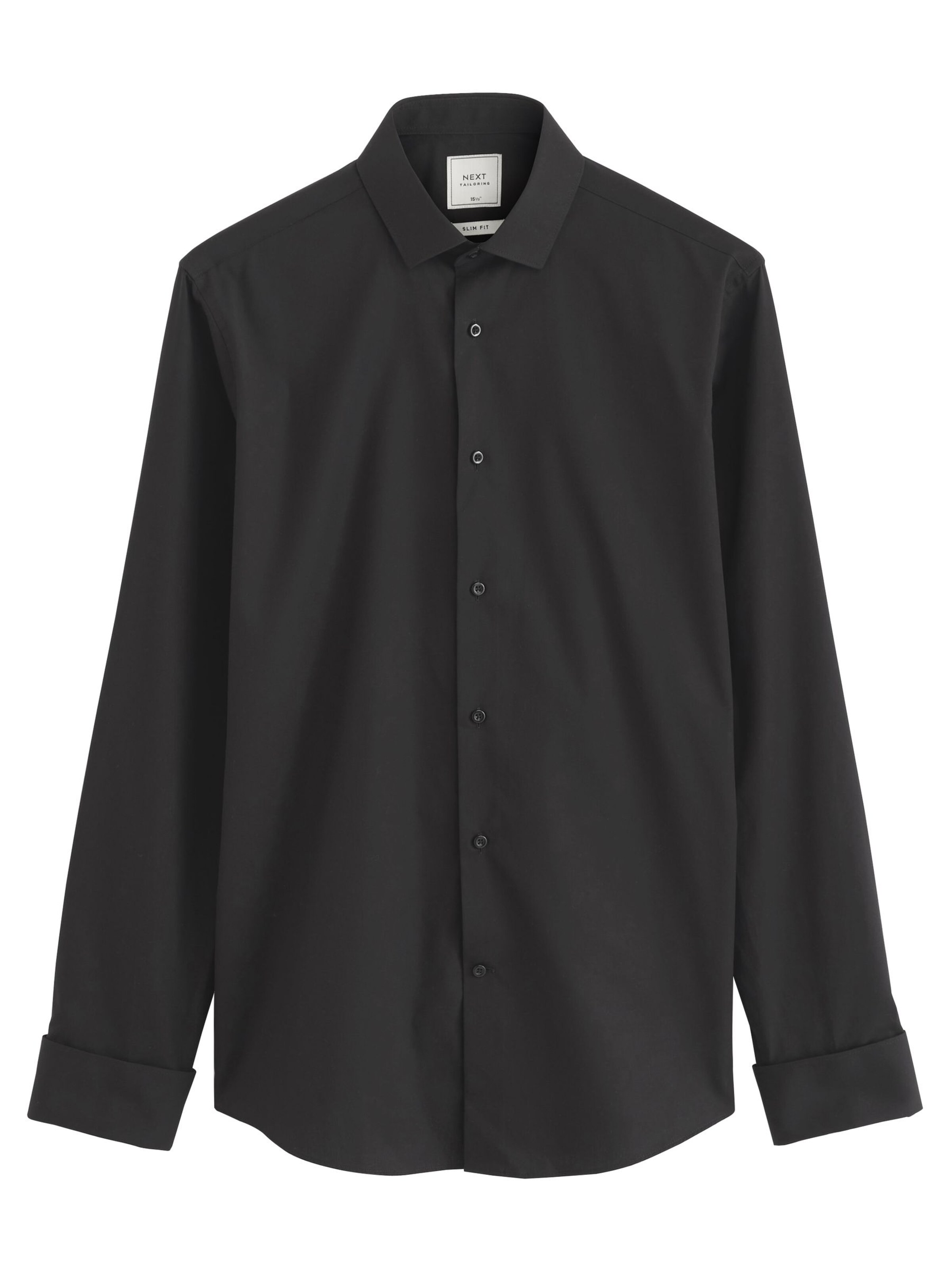 Next Button Up Shirt in Black: front