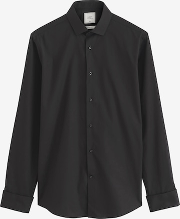 Coupe slim Chemise Next en noir : devant