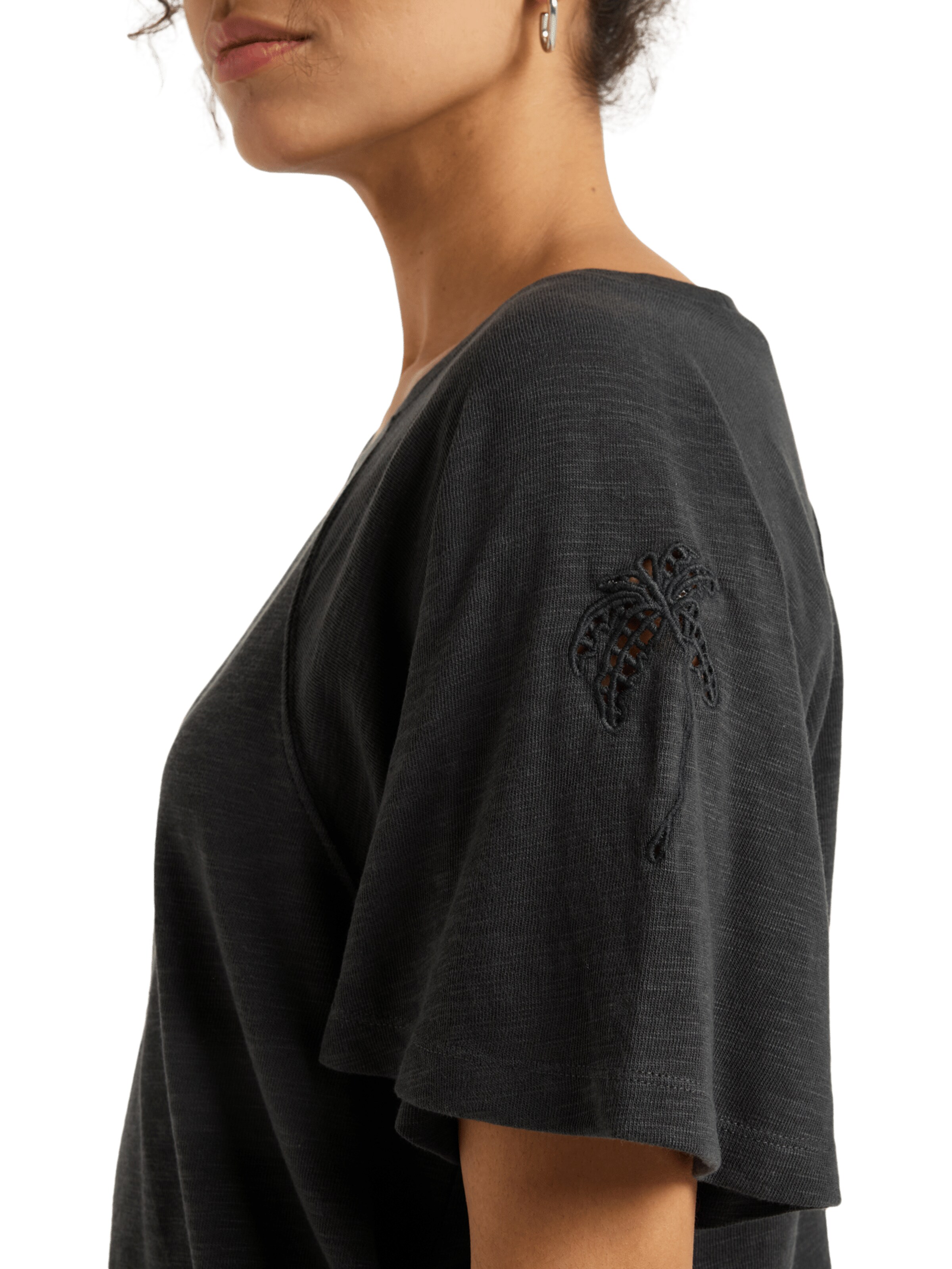 T-shirt 'Time For Palm Tree' ROXY en noir