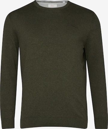 s.Oliver Men Big Sizes Свитер в Зеленый: спереди