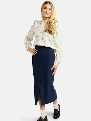 Jupe ' HENNE-LONG ' Liberte Essentiel en bleu