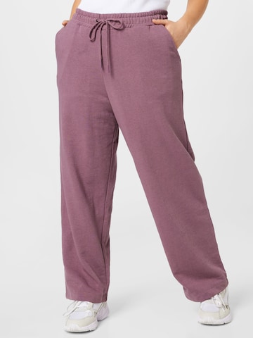 Tom Tailor Women + Loosefit Kalhoty – fialová: přední strana