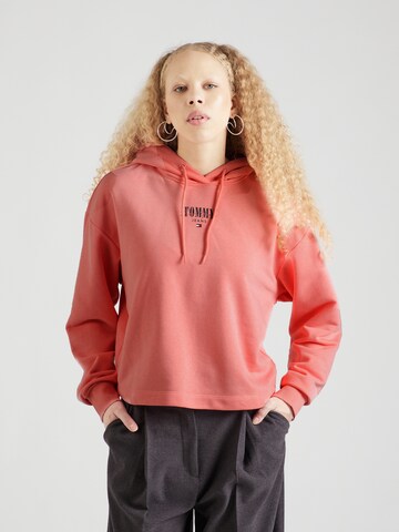 Tommy Jeans Sweatshirt 'ESSENTIAL' in Pink: predná strana