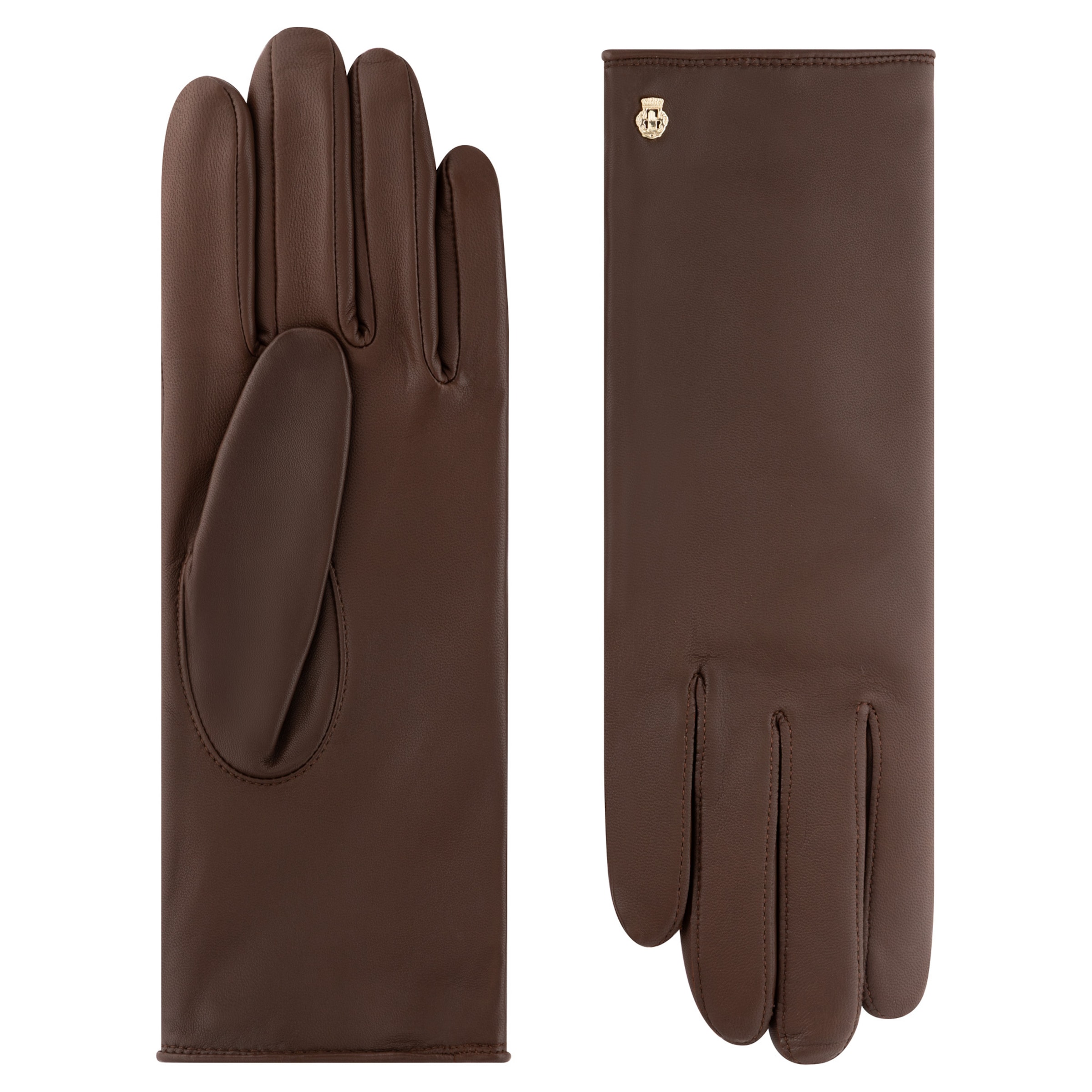 Roeckl Lederhandschuhe ' HAMBURG ' in Braun: Vorderseite