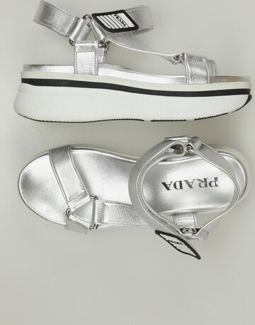 PRADA Sandals & High-Heeled Sandals in 37 in Silver: front