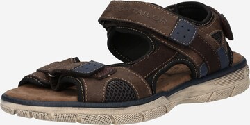 TOM TAILOR Sandals in Brown: front