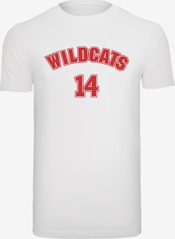 T-Shirt 'Disney High School Musical The Musical Wildcats 14' F4NT4STIC en blanc : devant