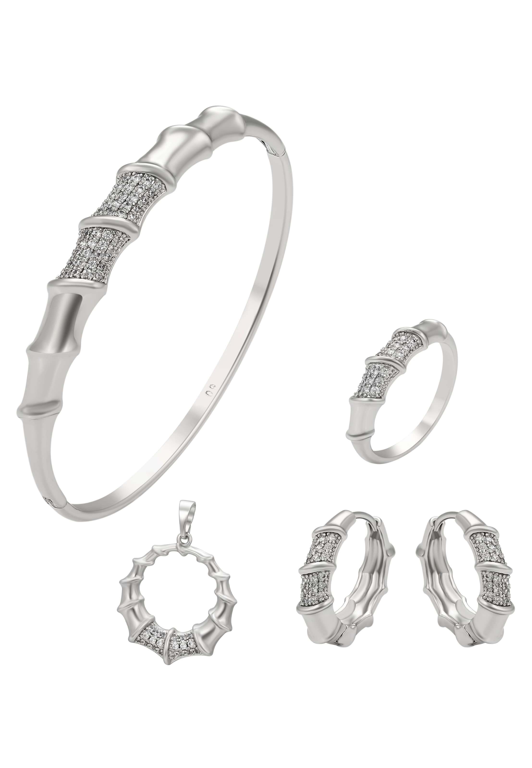 faina - Conjuntos de bijuteria em prata: frente