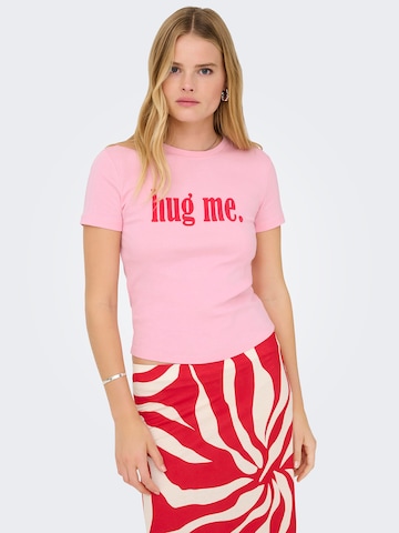 ONLY Μπλουζάκι 'ONLKIRA' σε ροζ