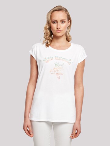 F4NT4STIC T-Shirt 'Disney The Little Mermaid Gradient' in Weiß: Vorderseite