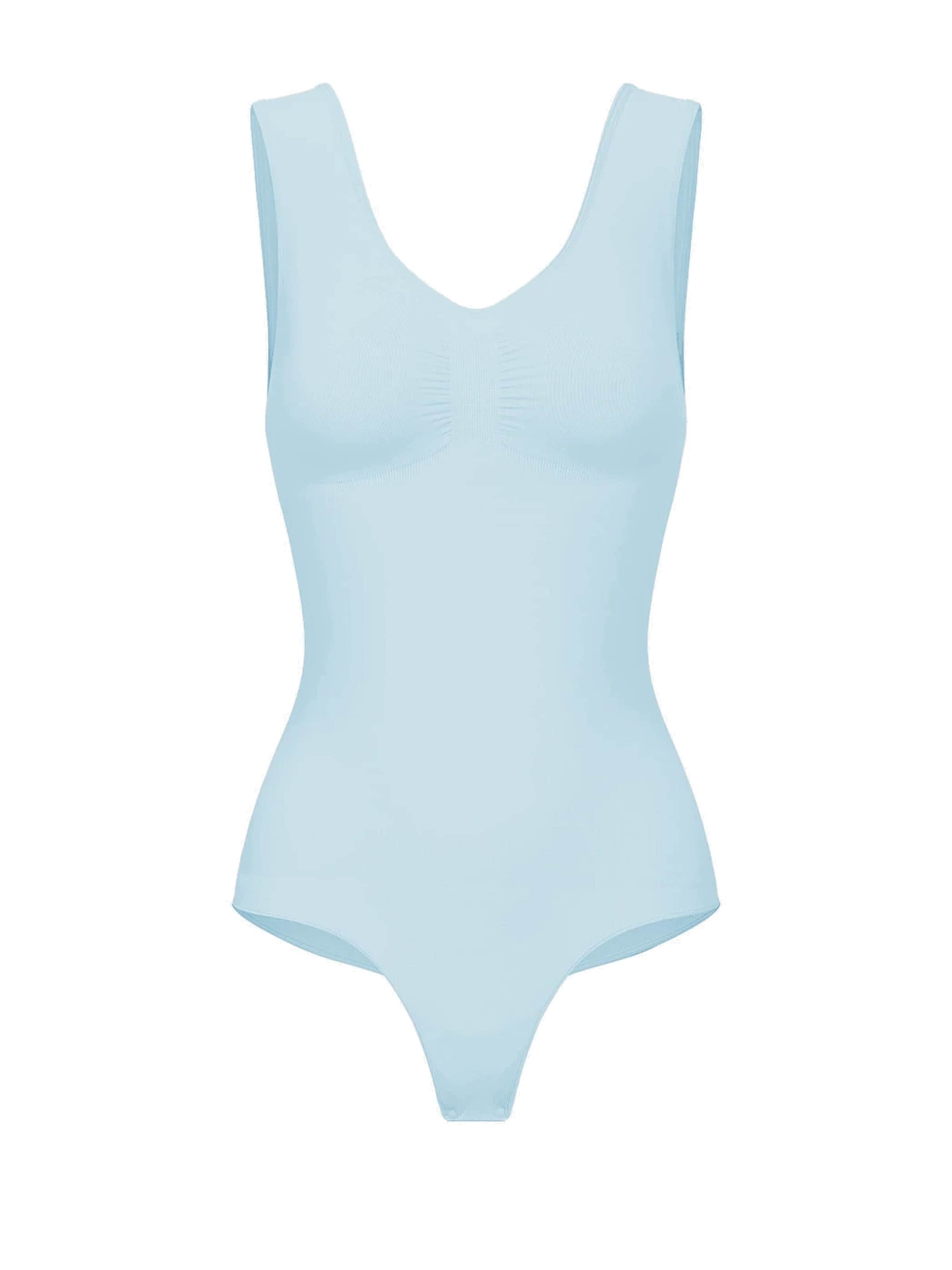 Body modelant 'Tank Bodysuit Sculpting Shapewear mit String' cfab (formerly creamy fabrics) en bleu : devant