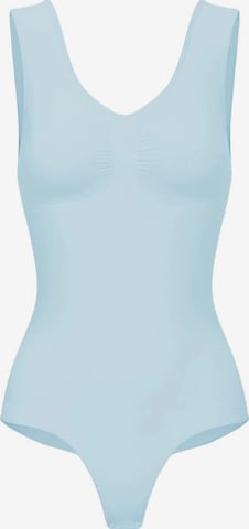 Body modelant 'Tank Bodysuit Sculpting Shapewear mit String' cfab (formerly creamy fabrics) en bleu : devant