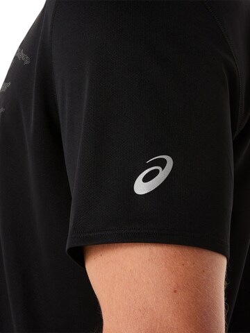 ASICS Shirt 'ASICS Fujitrail Logo SS Top' in Zwart