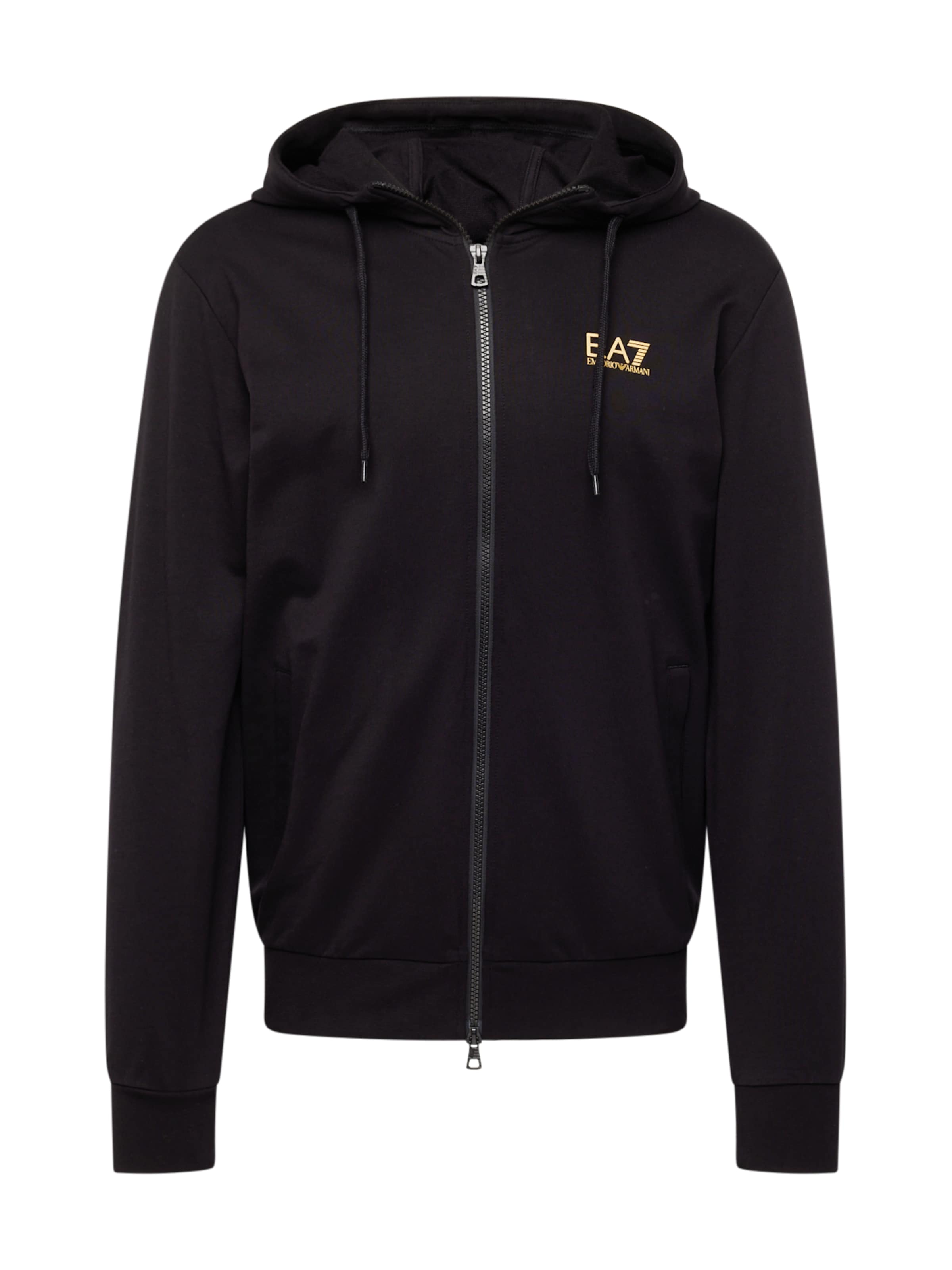 EA7 Emporio Armani Zip-Up Hoodie in Black | ABOUT YOU