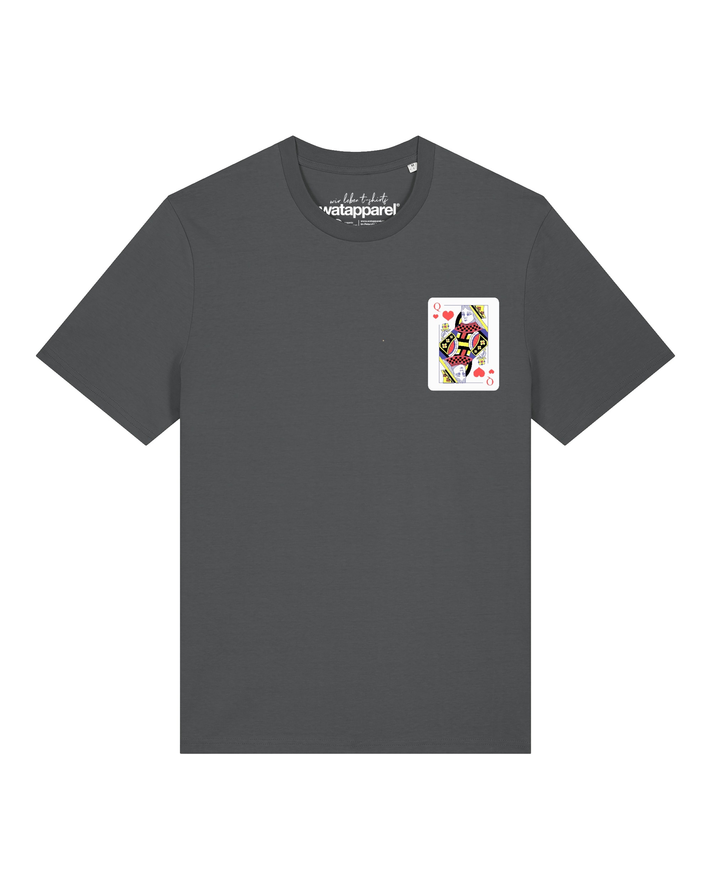 T-Shirt 'Königin der Herzen' Watapparel en gris : devant
