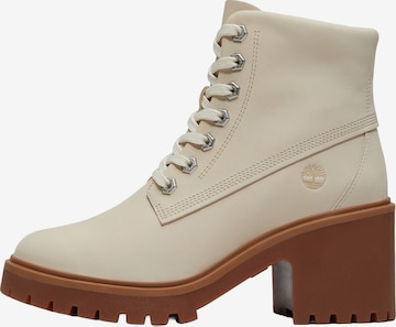 Bottines à lacets TIMBERLAND en blanc : devant