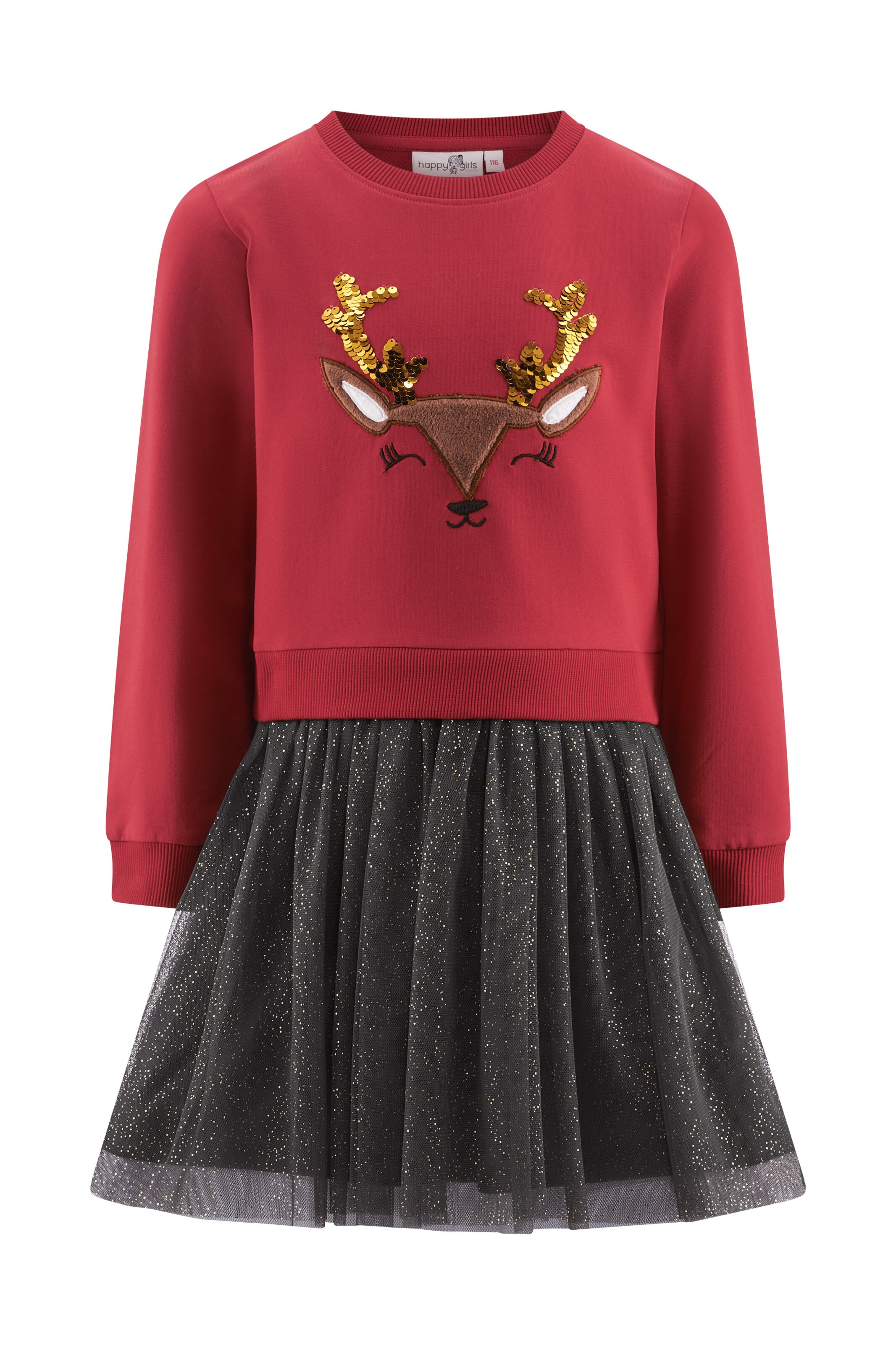 happy girls Kleid in Rot: Vorderseite