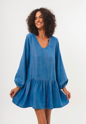 FRESHLIONS Shirt dress 'Bonnie' in Blue: front