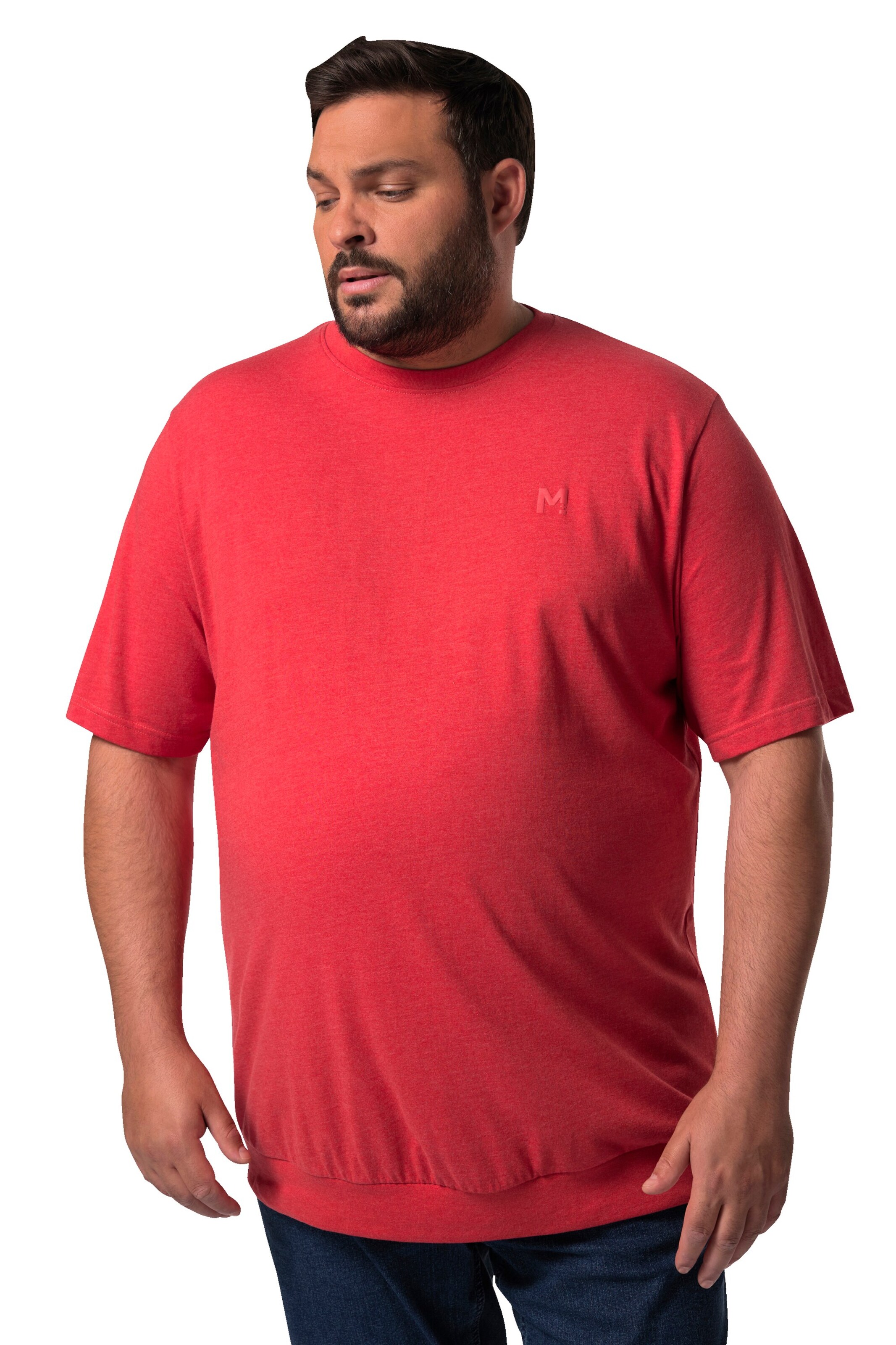 Men Plus Shirt in Rot: Vorderseite
