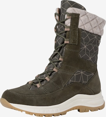 TAMARIS Lace-Up Boots in Green: front