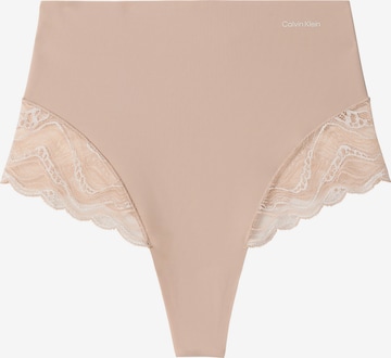Slip scultant 'Sensual Stretch Lace' Calvin Klein en marron : devant