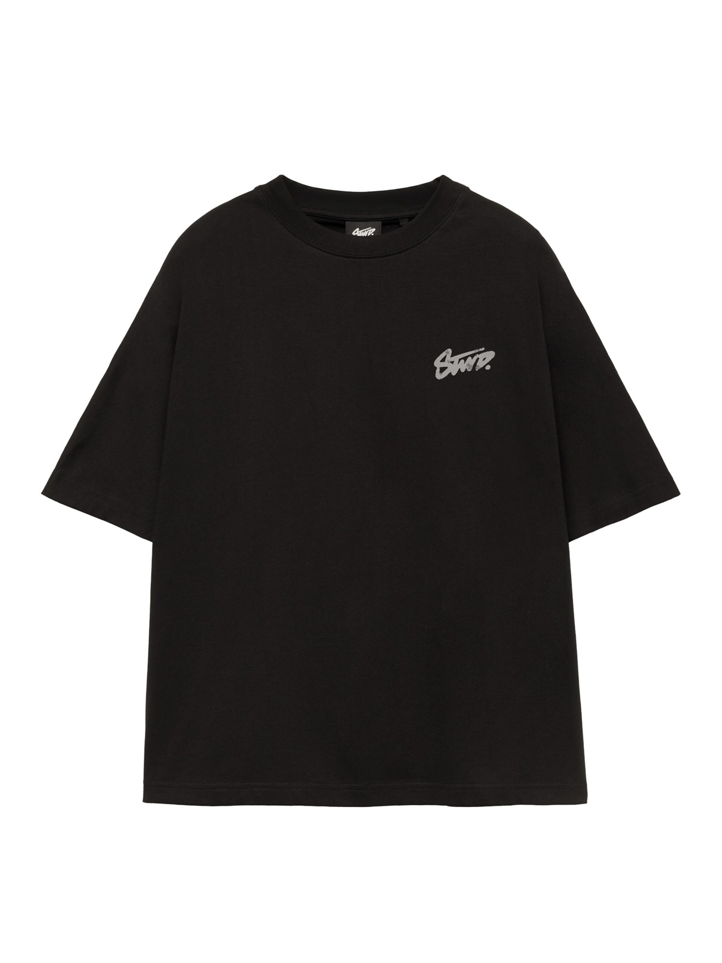 Pull&Bear Shirt 'STWD' in XS in Light grey / Black, Item view