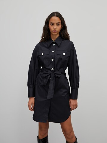 EDITED Shirt dress 'Kailey' in Black: front