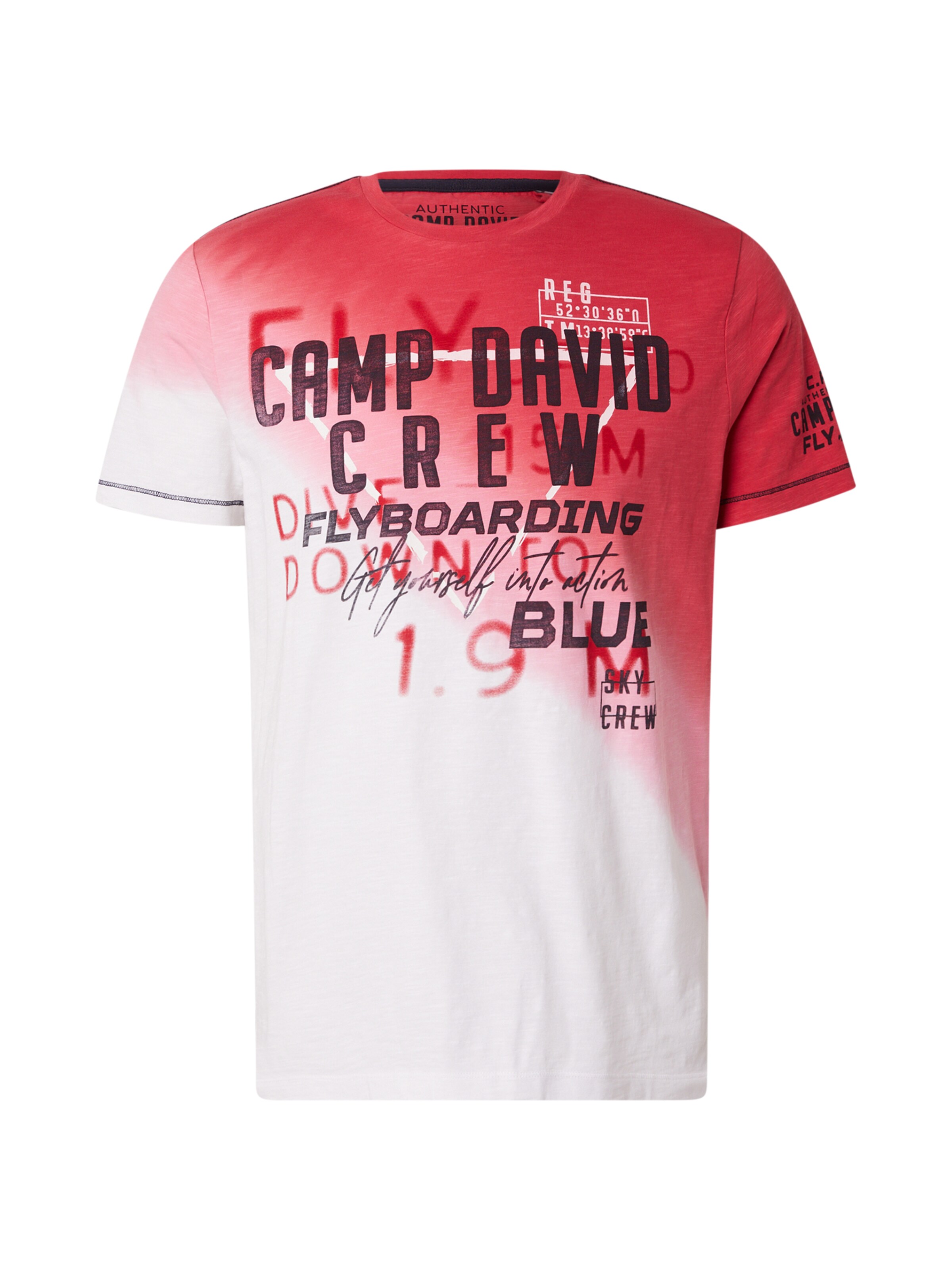 CAMP DAVID Shirt in Red: front