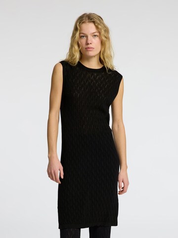 SELECTED FEMME Knit dress in Black: front