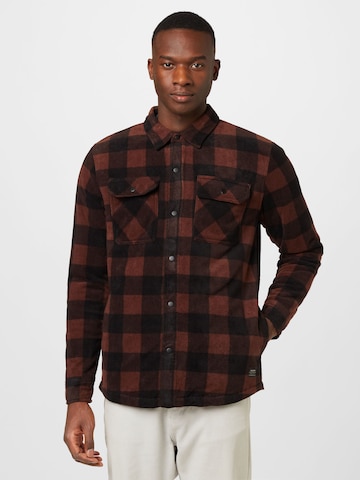 Volcom Regular fit Button Up Shirt in Brown: front