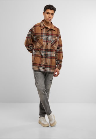 2Y Premium Regular fit Button Up Shirt in Brown