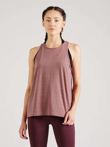 Athlecia Sports top 'Mota' in Brown: front