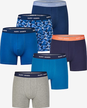 Happy Shorts - Boxers ' Camou-Prints ' em azul: frente